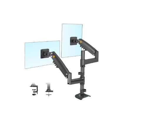 Timob Nb Ergonomic H180 17''-27'' Uyumlu Çift Kol Amortisörlü 2-9kg Profosyonel Monitör Standı