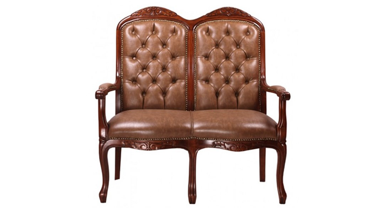 İngiliz Oymalı Klasik İki'li Misafir Koltuğu