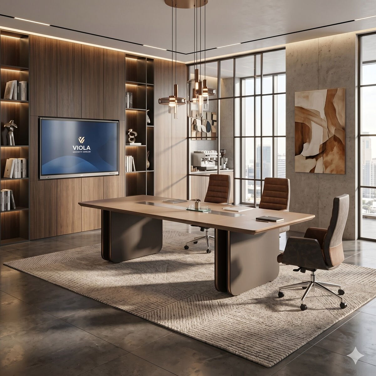 Spoty Wood Toplantı Masası